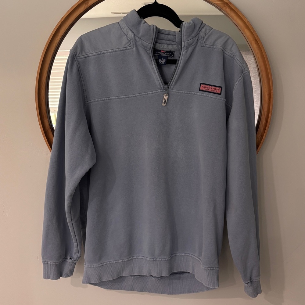 Vineyard Vines Shep Shirt Quarter Zip Men’s Large Blue READ Description